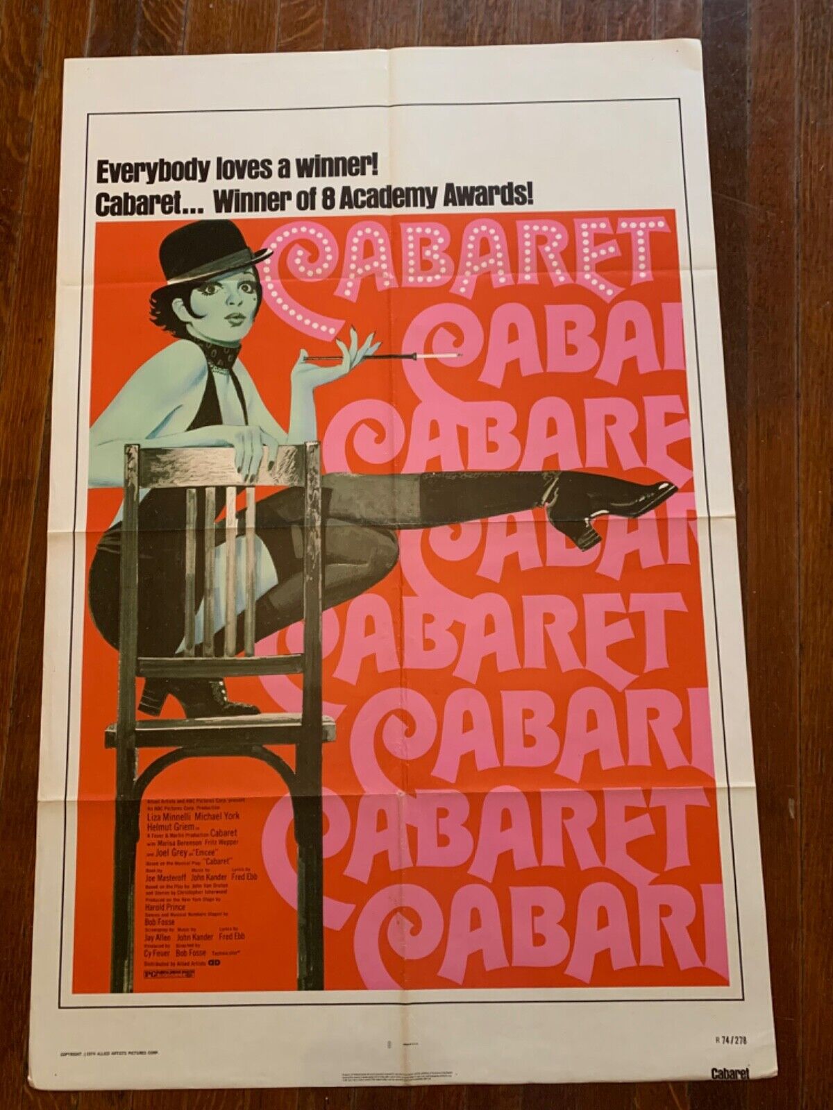 CABARET (1972) awards notice ORIGINAL 1- sheet 27\