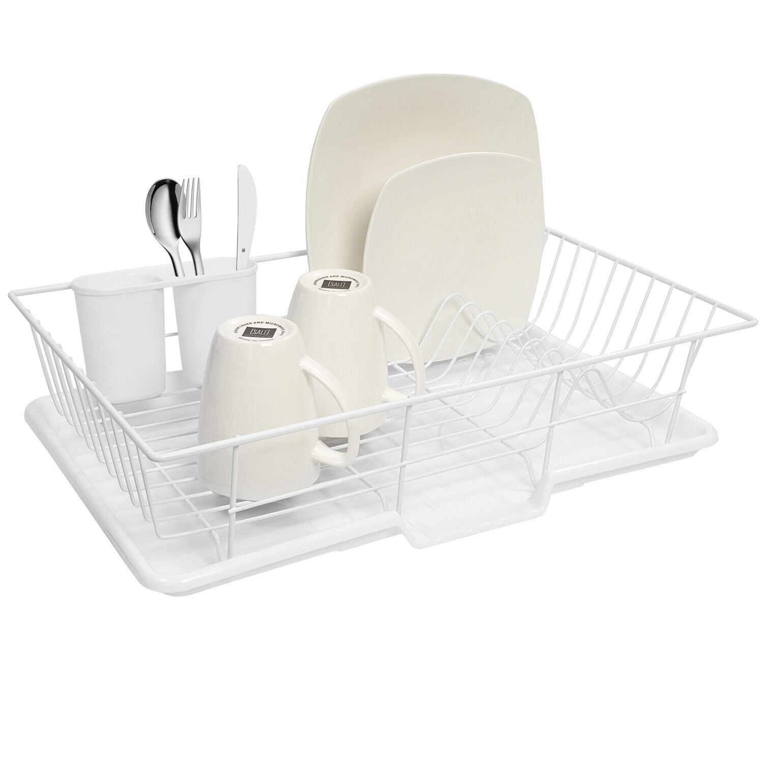 Sweet Home Collection 3-Piece Kitchen Sink Dish Drainer Set - Assorted Colors
