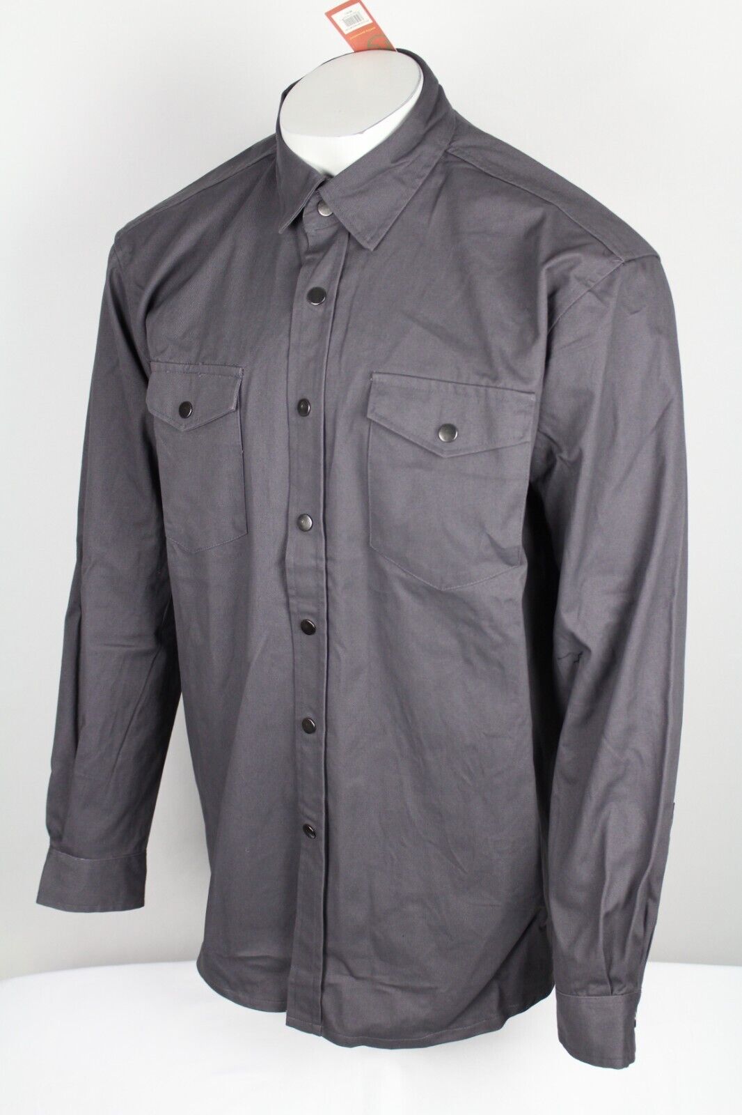 Roper Men's Snap Western Shirt Twill Long Sleeve Layering Gray Heavyweight