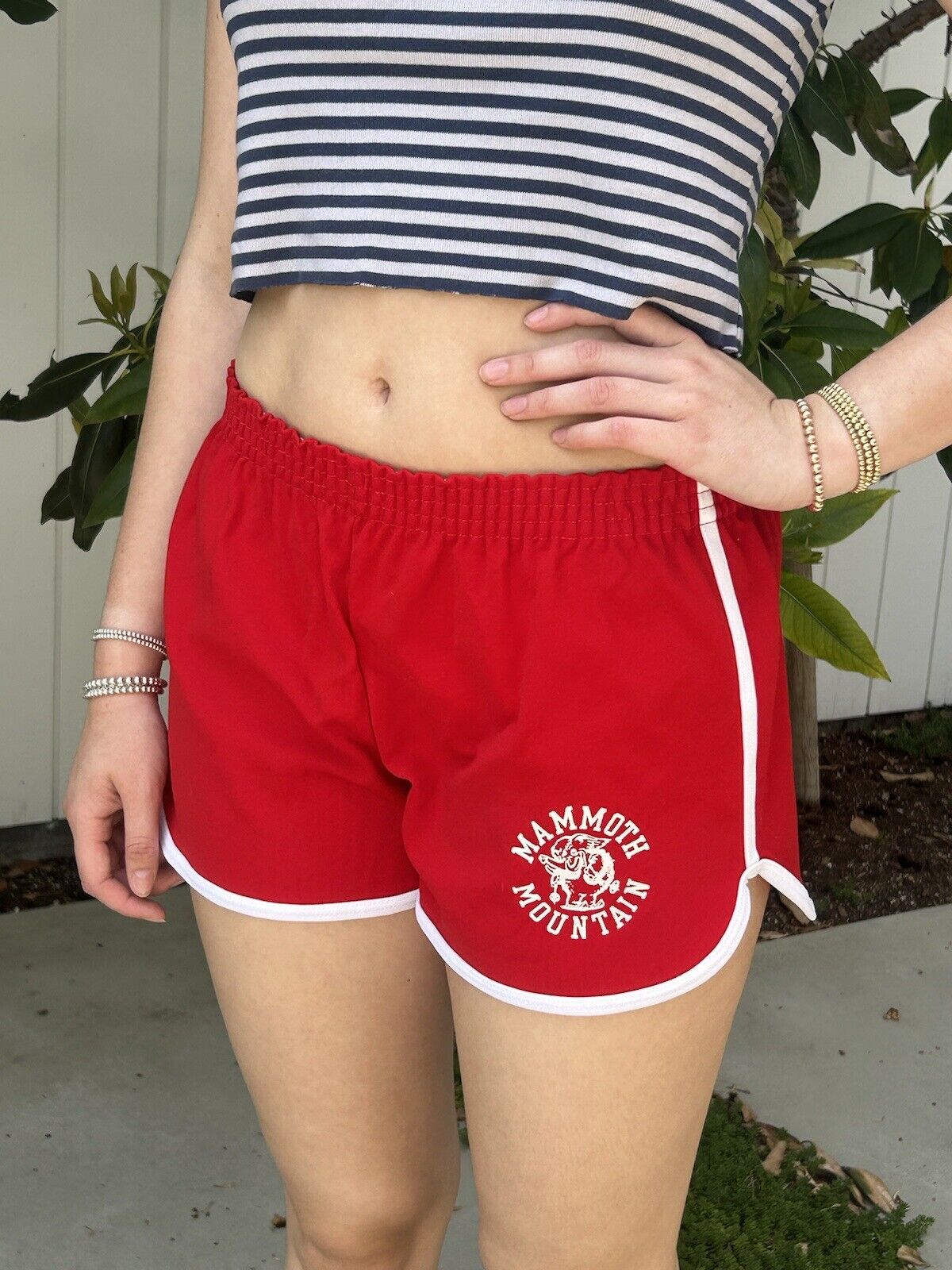 Vintage Champion 70s Mammoth Mountain Short Shorts L (36-38) Red Rare Find