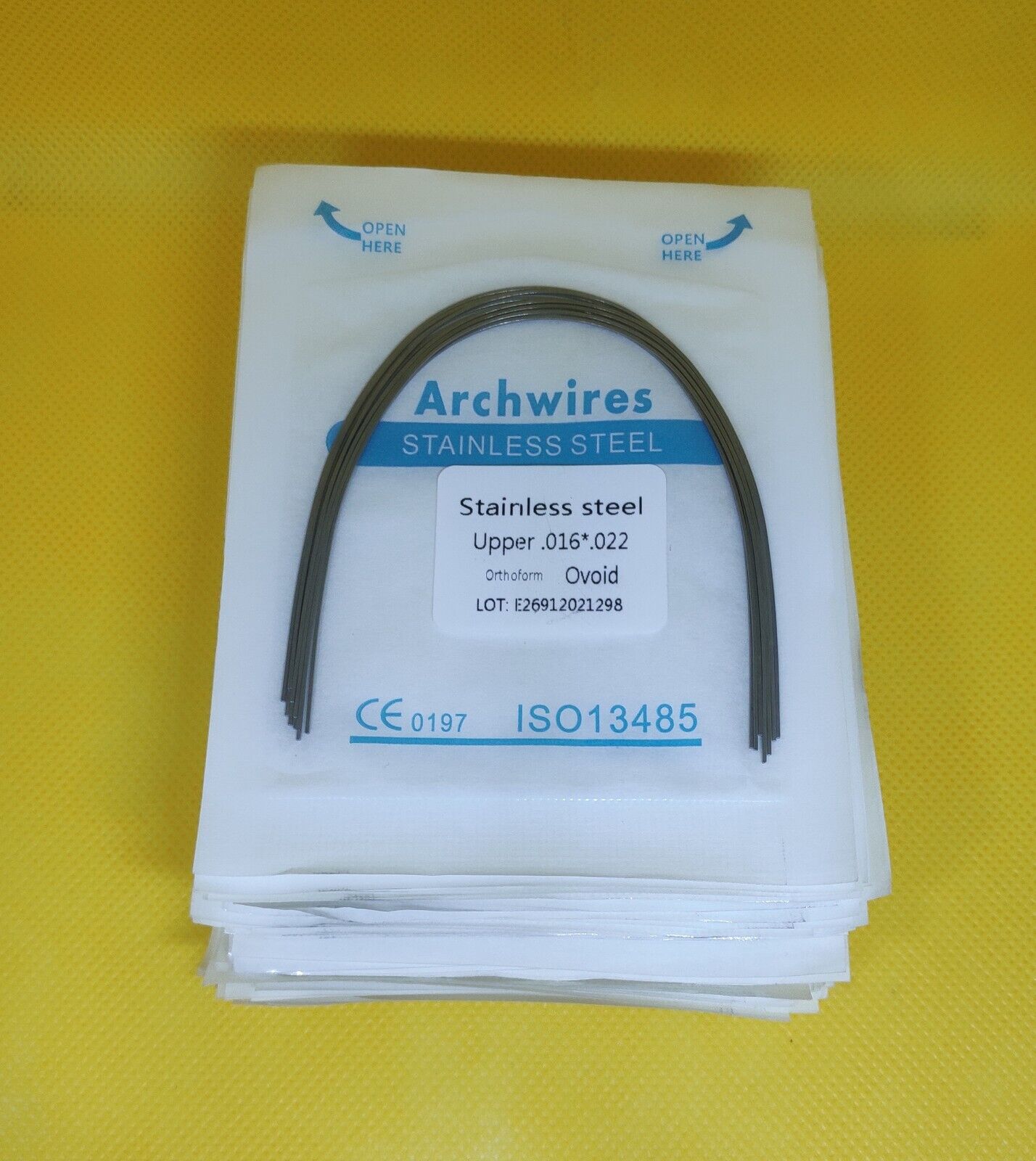 Dental Orthodontic Stainless Steel Rectangular Arch Wire Ovoid Natural Form