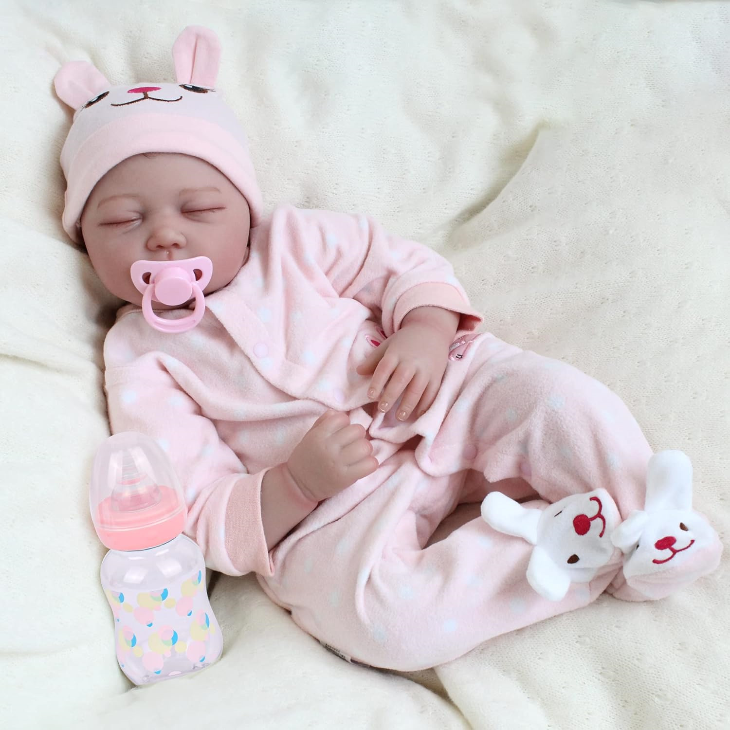 CHAREX Reborn Baby Dolls, 22 inch Sleeping Baby Girl Doll Lifelike Newborn Baby