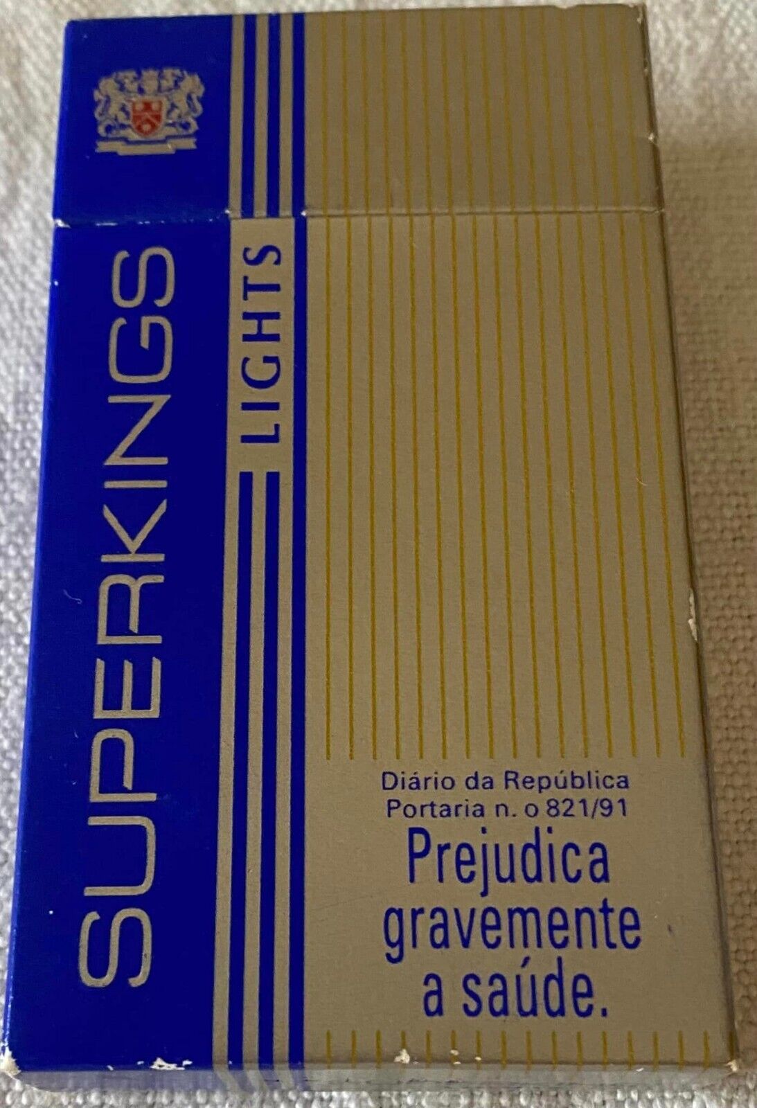 Vintage Superkings Lights Cigarette Cigarettes Cigarette Paper Box Empty