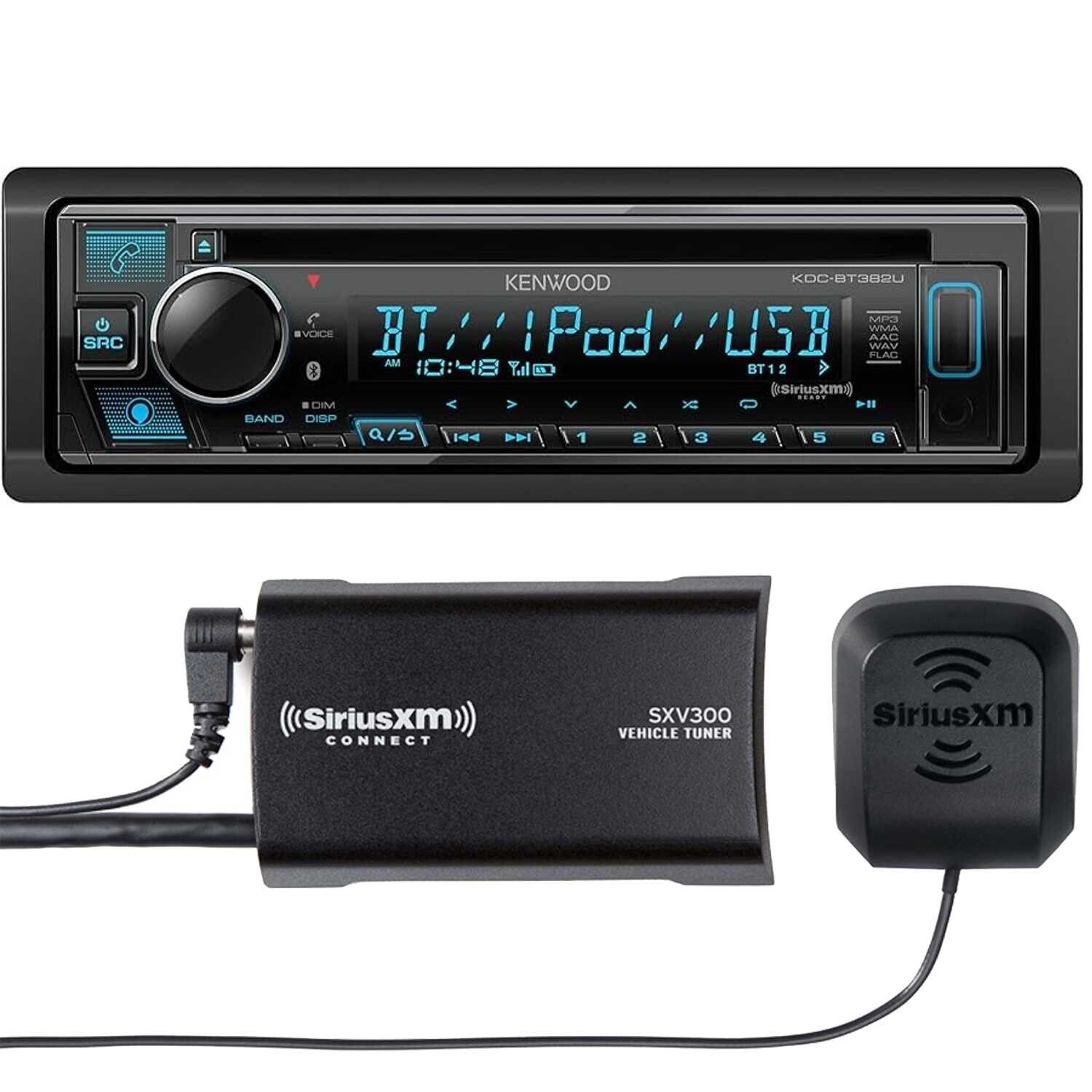 Kenwood KDC-BT382U CD Player Receiver  with Built-in Alexa + SiriusXM Tuner