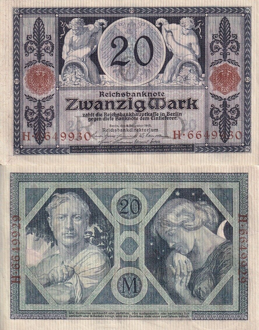 Germany 20 Mark 1915 P 63 UNC