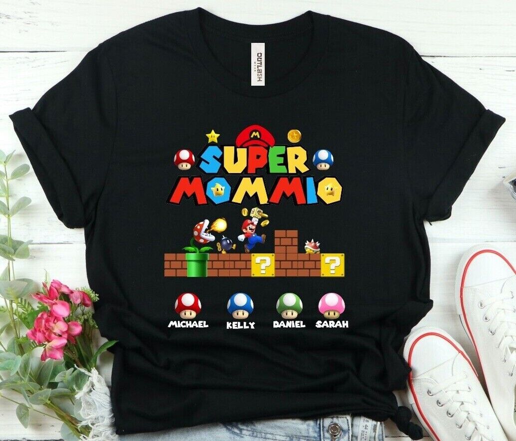 Custom Super Mommio Mario Happy Mothers Day Shirt, Super Mommio Toad Shirt