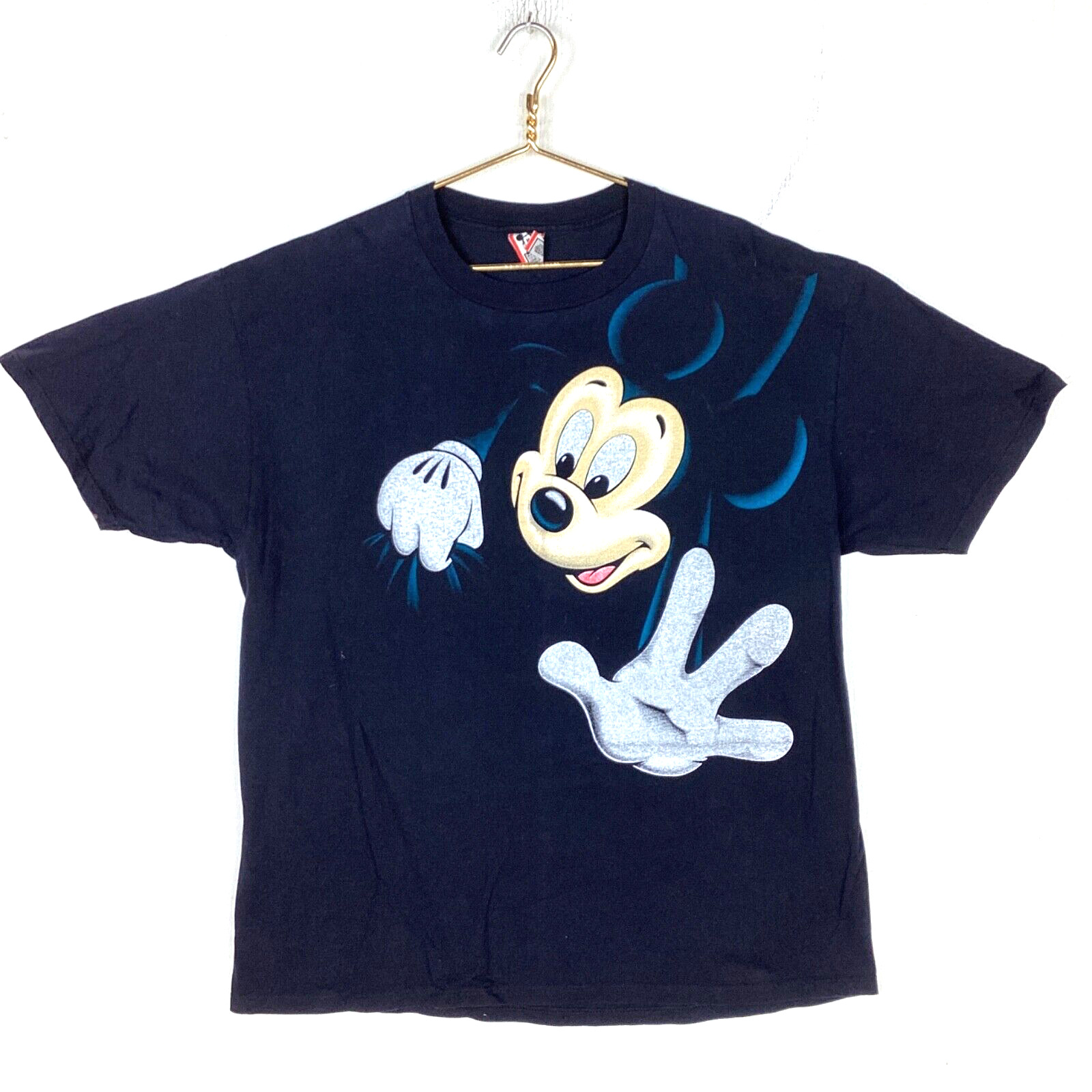 Vintage Mickey Mouse T-Shirt 2XL Black Made In Usa Disney 90s