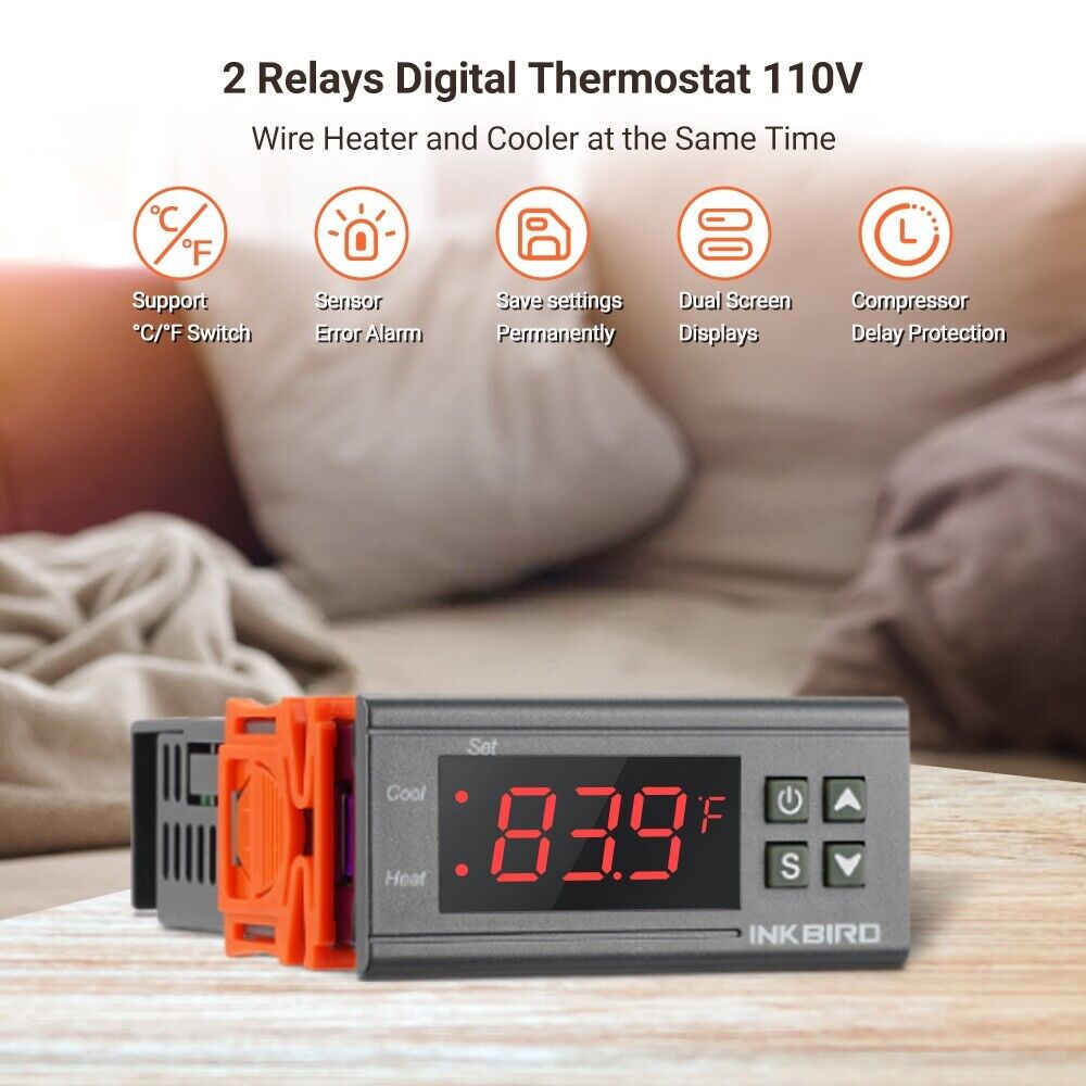 ITC-1000F 110V Digital Temperature Temp Controller Thermostat + NTC Sensor Probe