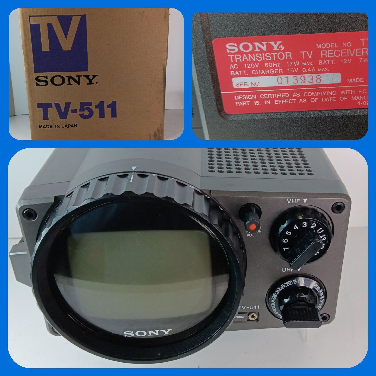 Sony TV-511 Portable Rotating Screen 5.5\