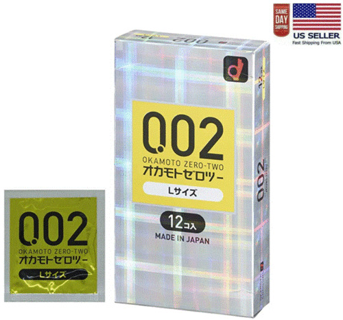 Okamoto 002Ex L Size Large Polyurethane Condoem 12Pcs Made In Japan-US Seller