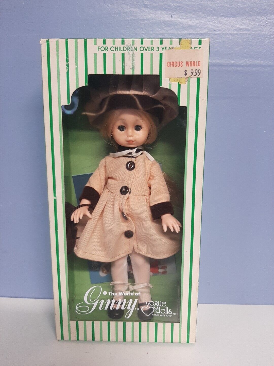 Vtg World Of Ginny Doll 8 Inch Vogue With Pink Dress Blonde Hair 1978