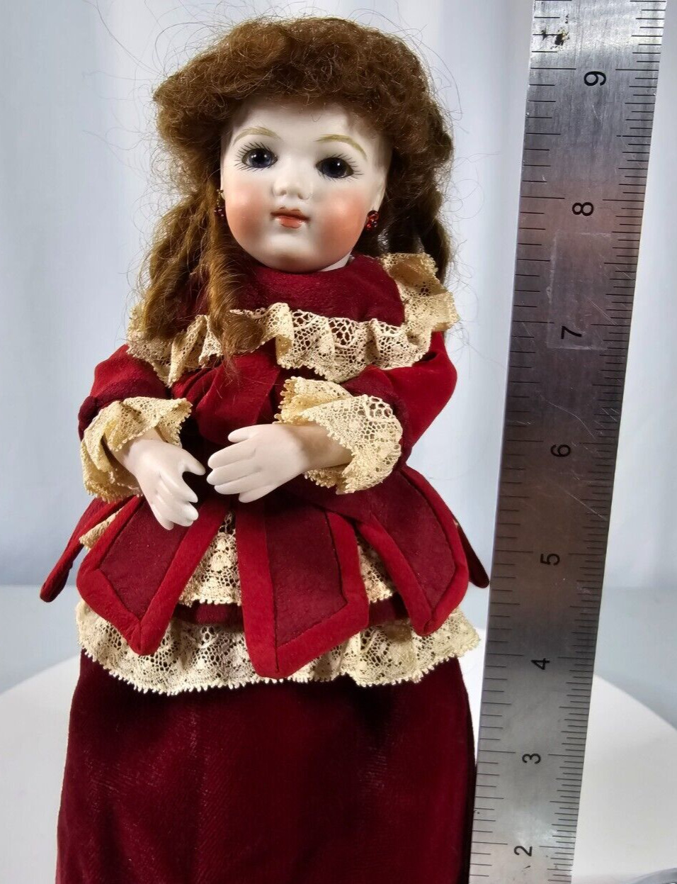 Antique Reproduction French Bisque Halopeau Cabinet Size doll on Repro Kid Body