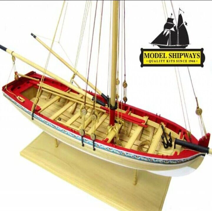 Model Shipways 18th Century Longboat Wooden Ship Kit & Tools 1:48 Scale NEW
