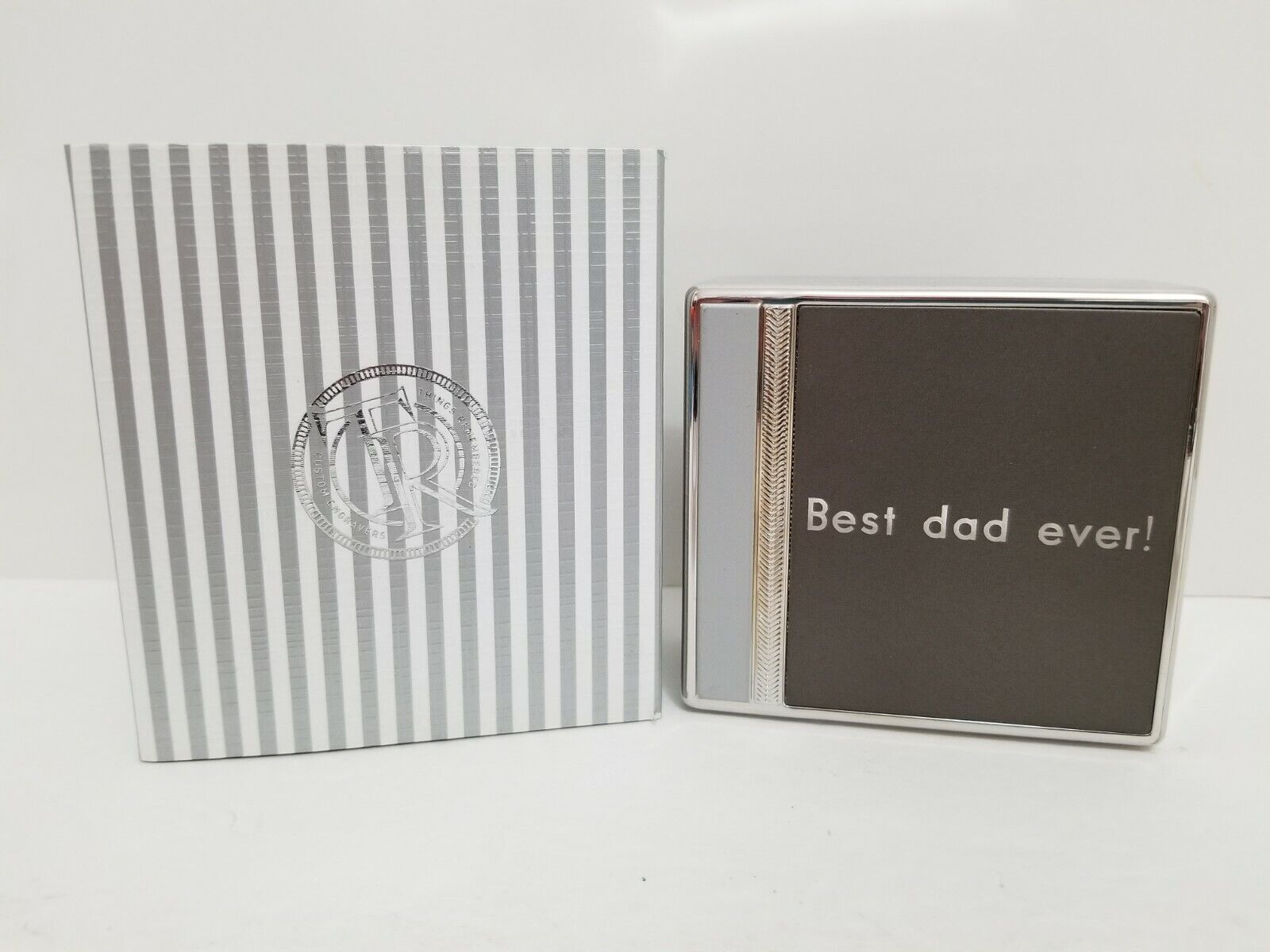 Things Remembered ~ Tri Tone Box ~ New ~ Engraved Gift Best Dad Ever 743722