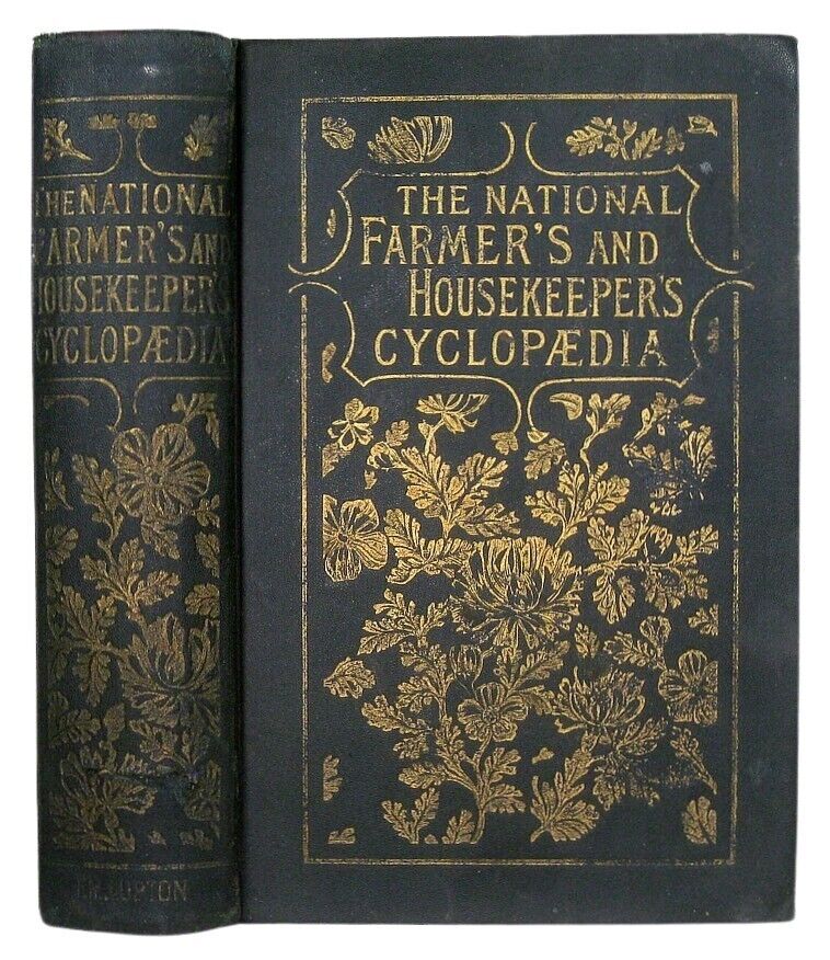 1888 FARM & HOME GUIDE Antique COOKBOOK Rural Architecture HORSE Bees TOOLS Old
