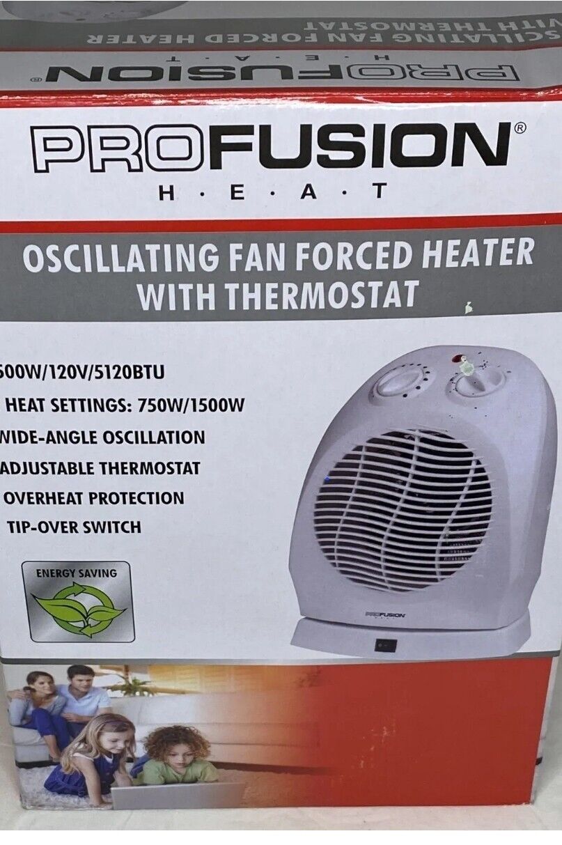 PROFUSION Oscillating 750/1500W Heater With Thermostat 