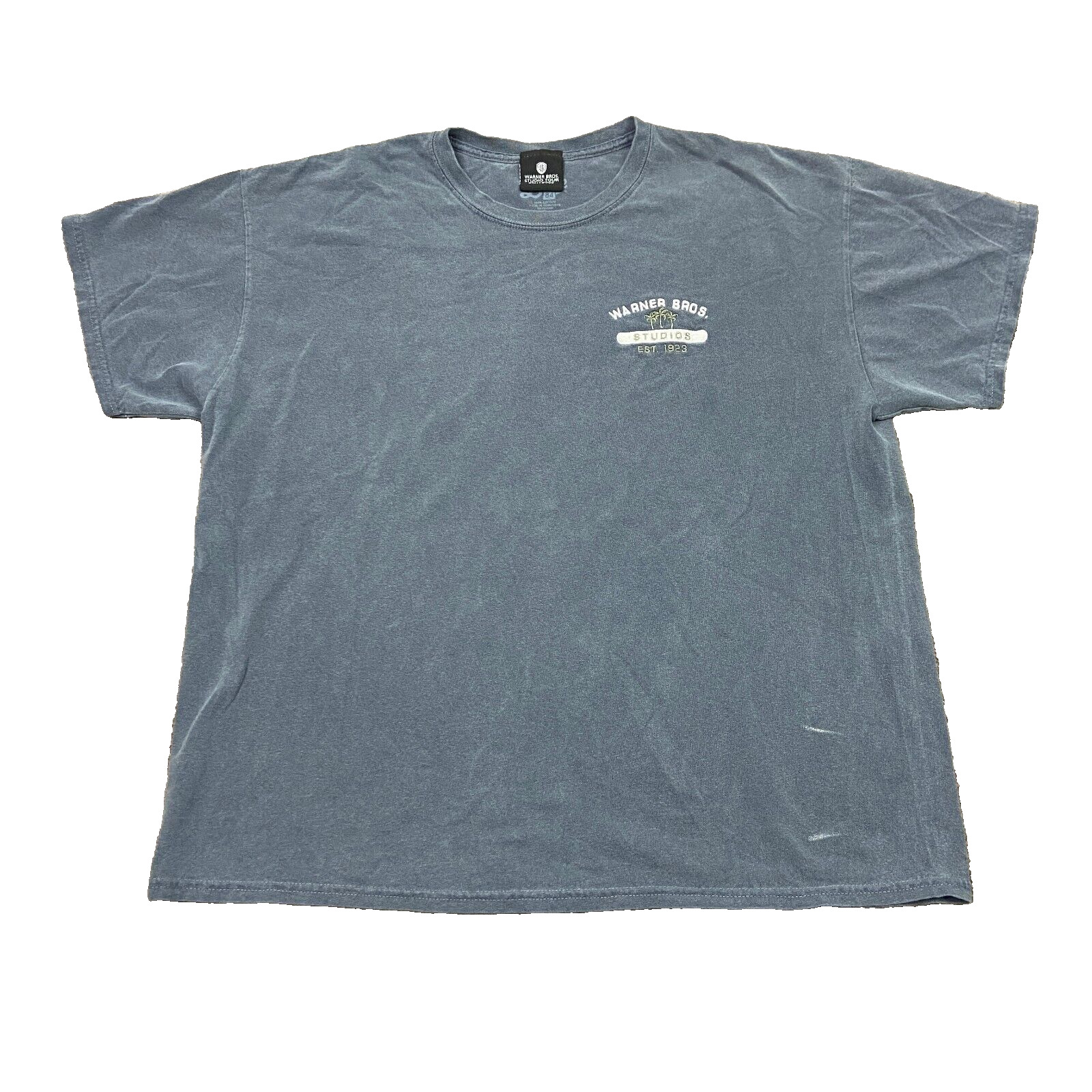 Vintage Warner Bros Studio Tour Embroidered T Shirt Mens XL Blue