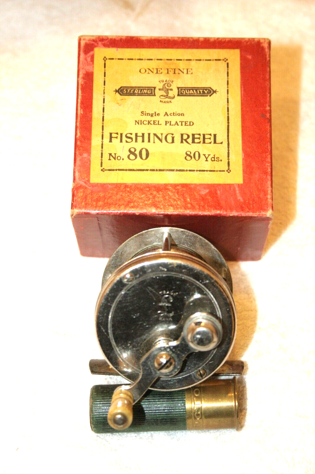 VINTAGE FISHING REEL One Fine STERLING 80 with original box