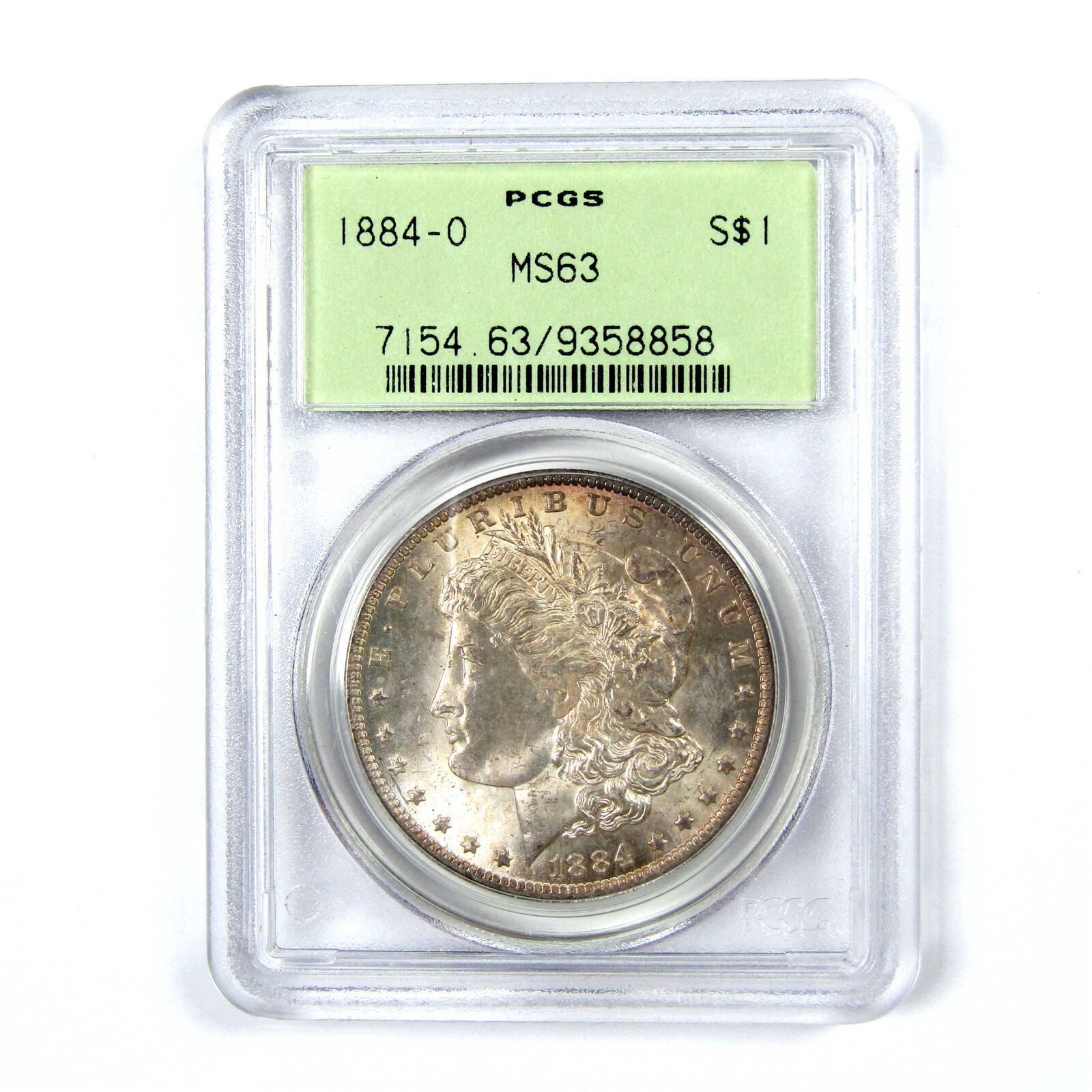 1884 O Morgan Dollar MS 63 PCGS Silver $1 Unc Coin Toned SKU:I13949