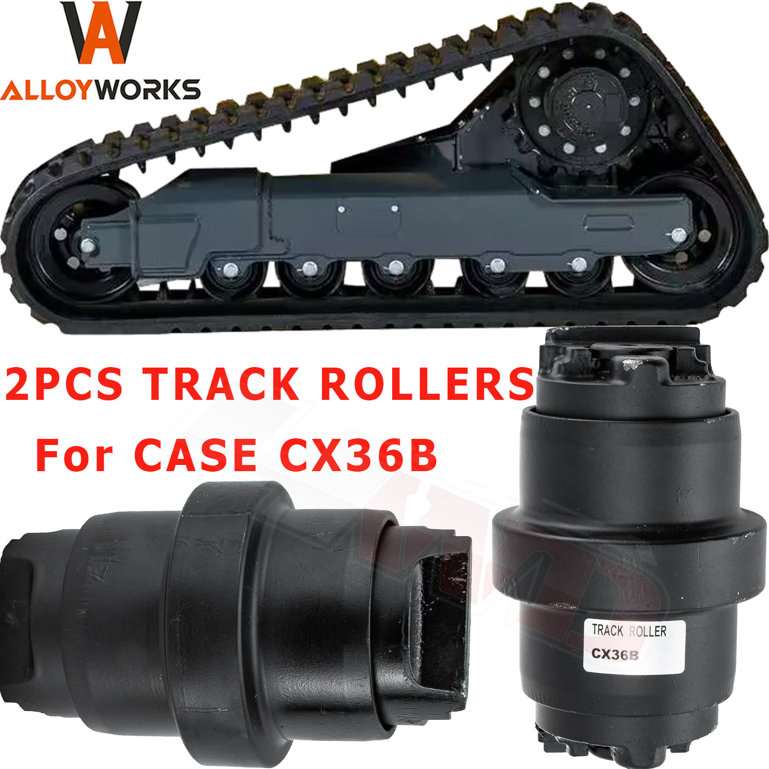 2X Bottom Roller Track Roller For CASE CX36B Heavy Duty Excavator Undercarriage