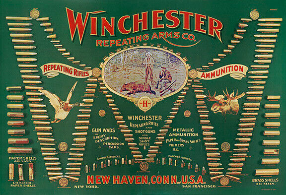 WINCHESTER REPEATING ARMS COMPANY ADVERTISING POSTER