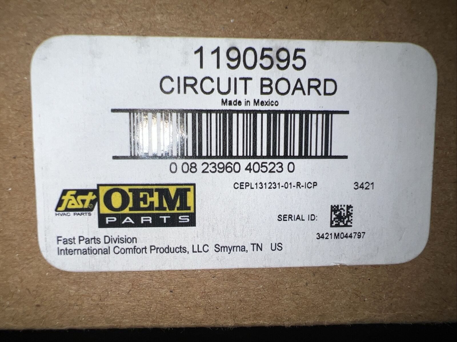 ICP Heil 1190595 OEM Furnace Control Circuit Board