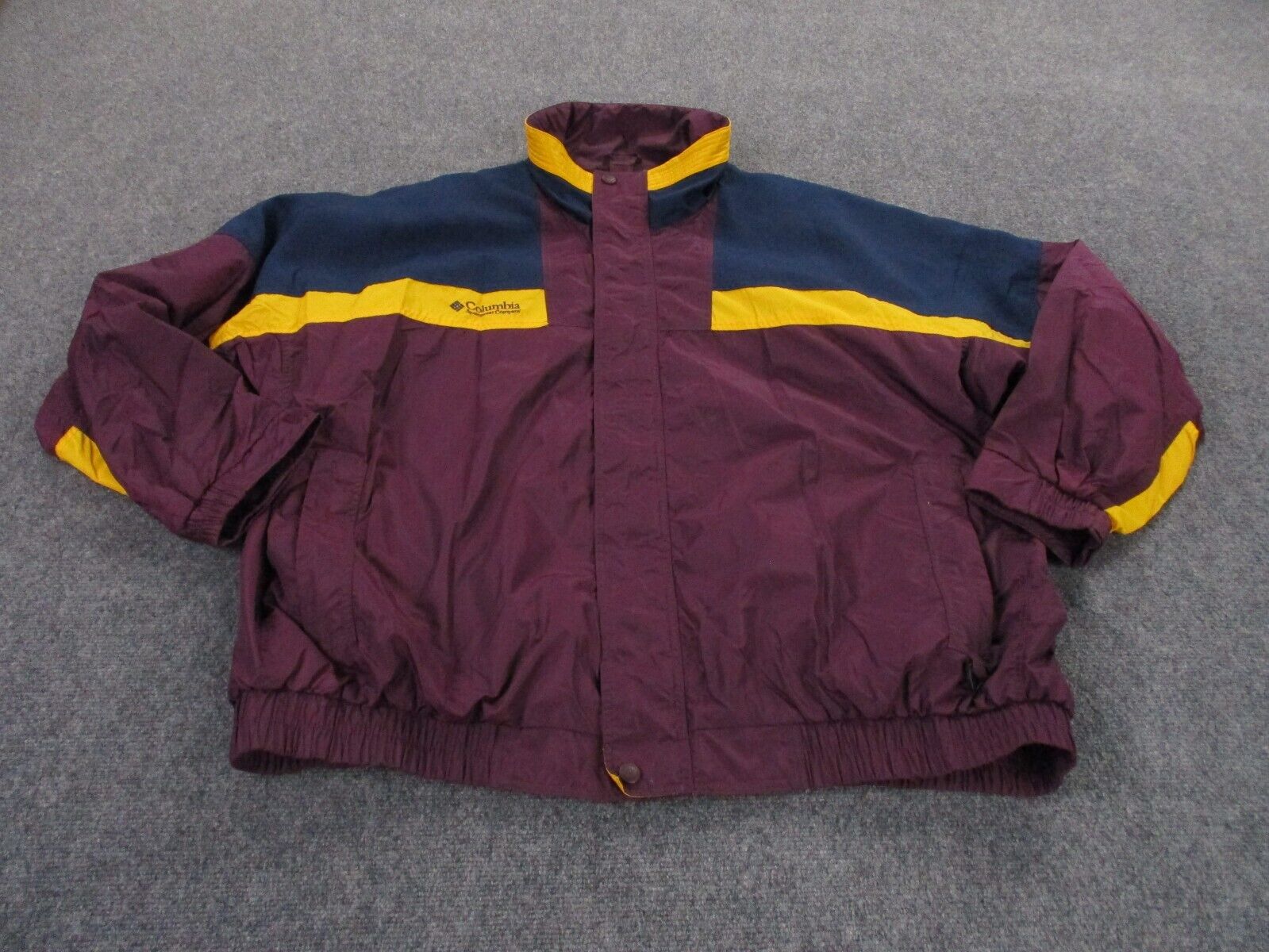 Vintage Columbia Jacket Adult 3XL Tall Purple Outdoors Pockets Logo Heavy Mens