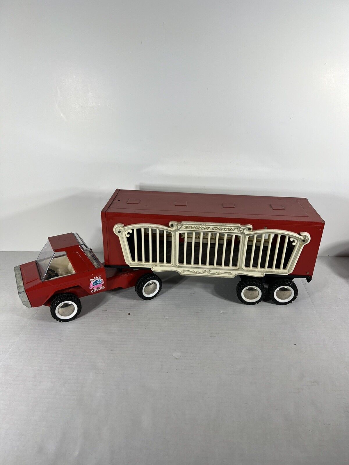 Vintage Nylint Red Metal Circus Animal Transport Truck - Original