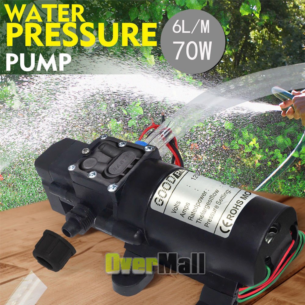 12V-130PSI Water Pump Self Priming Diaphragm High Pressure RV Automatic Switch