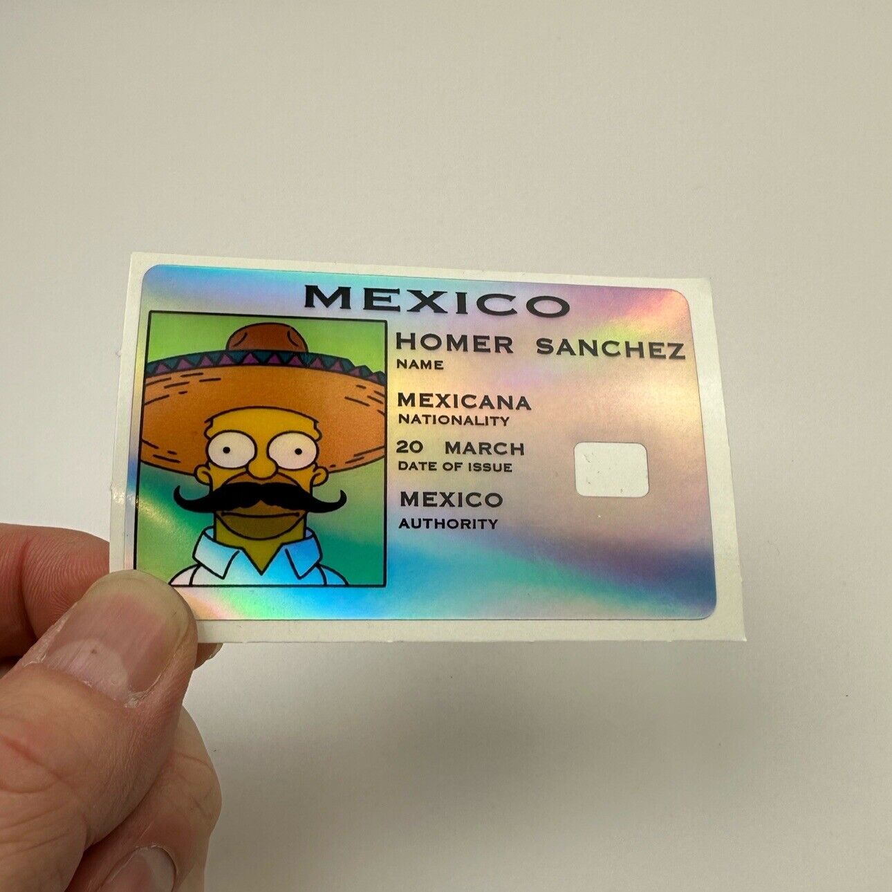 Credit Card Skins Homer Sanchez Holographic Decal