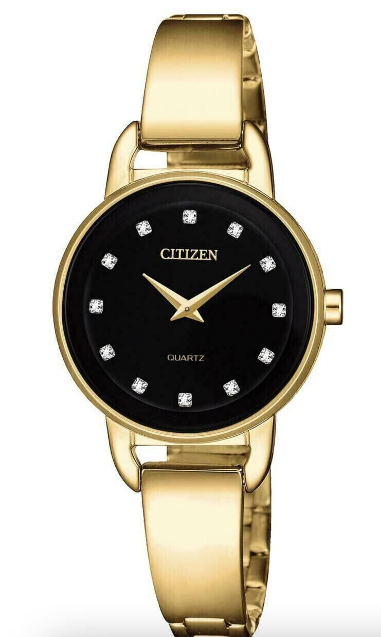 Citizen Women\'s Watch EZ6372-69E Quart Gold Stainless NWT Original Box