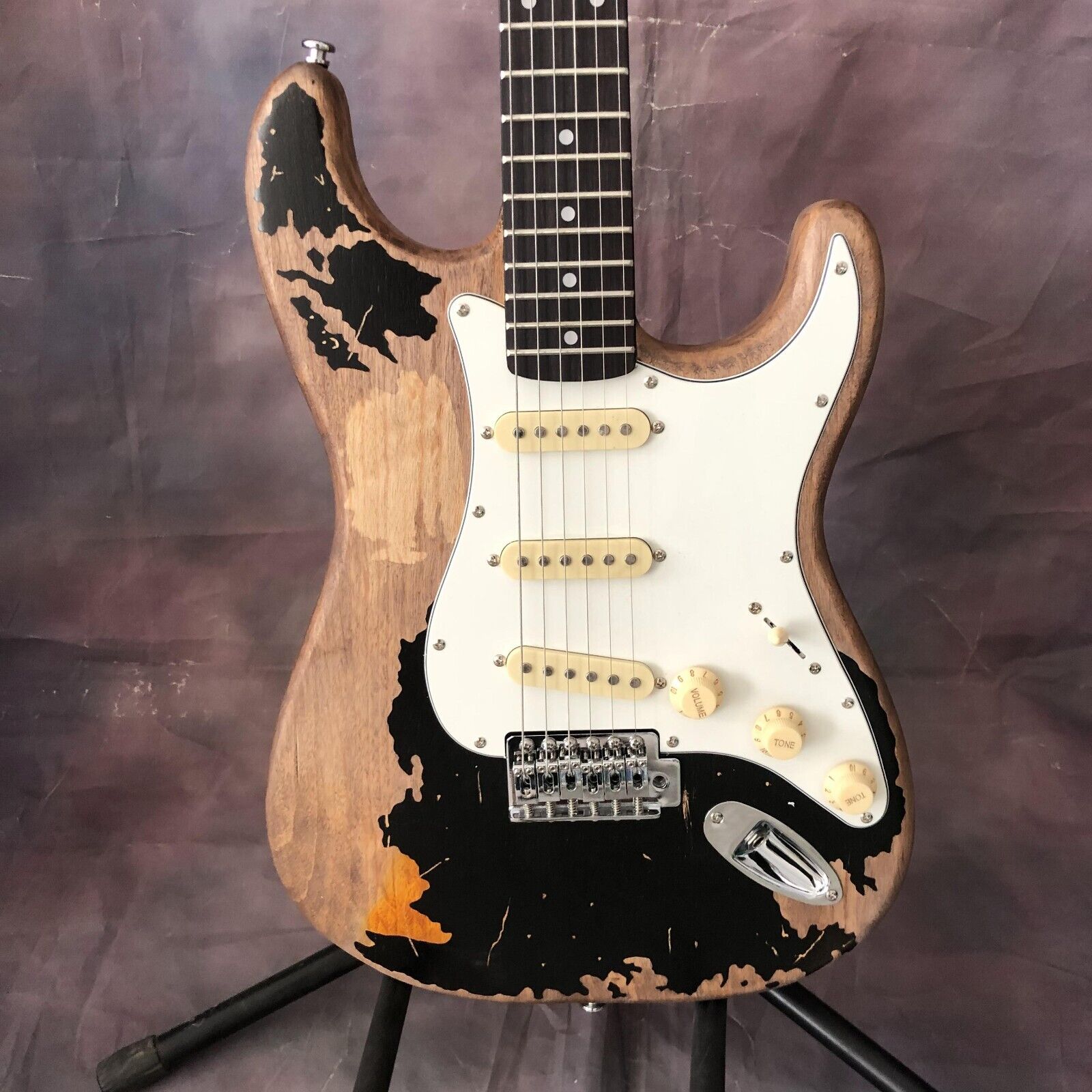 harded relics old John Mayer BLK1 Stratocaster Electric Guitar S-S-S pickup