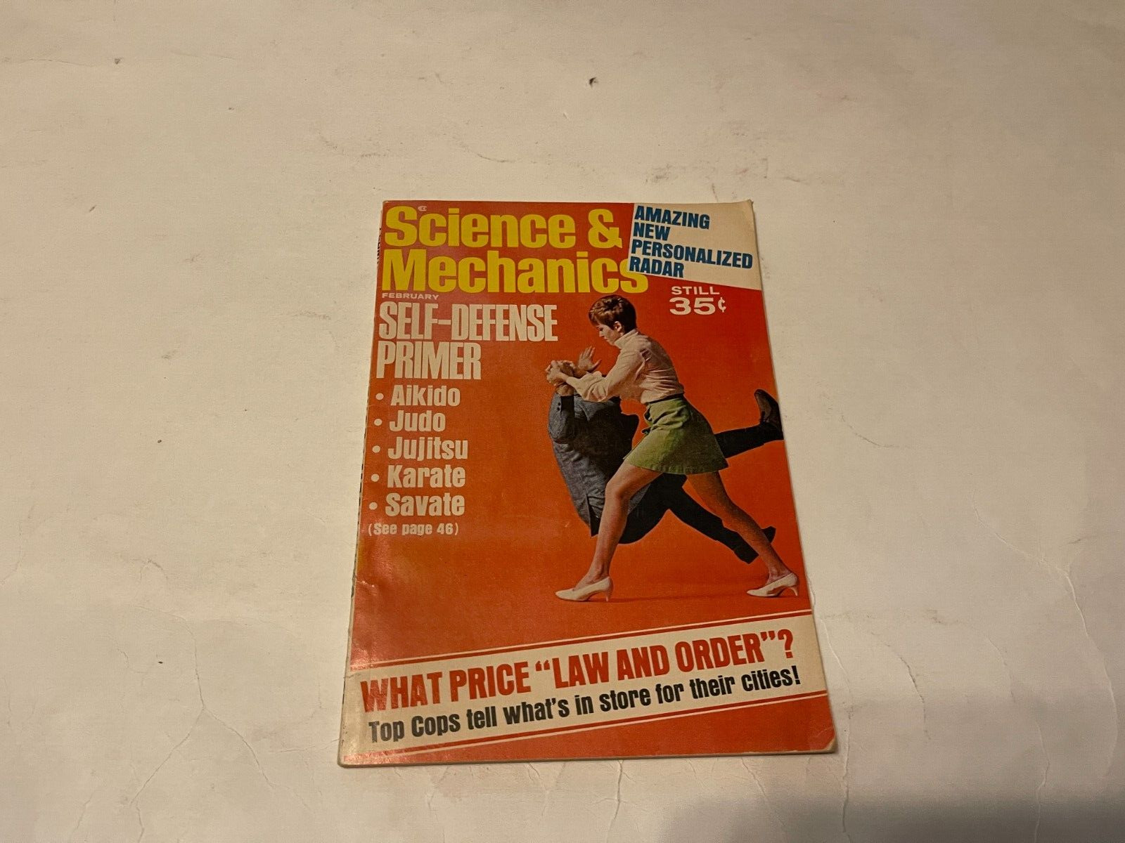 Vintage February 1969 Science & Mechanics Magazine ~ self defense primer-judo-