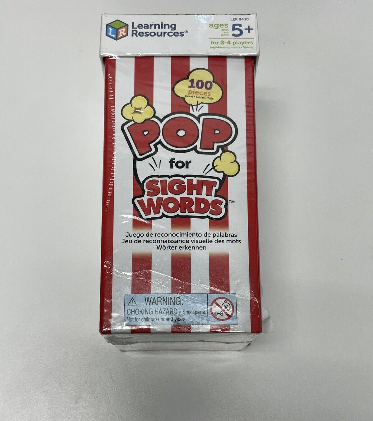 NEW Learning Resources POP for Sight Word Game 100 Popcorn Cards LER8430 SEALED