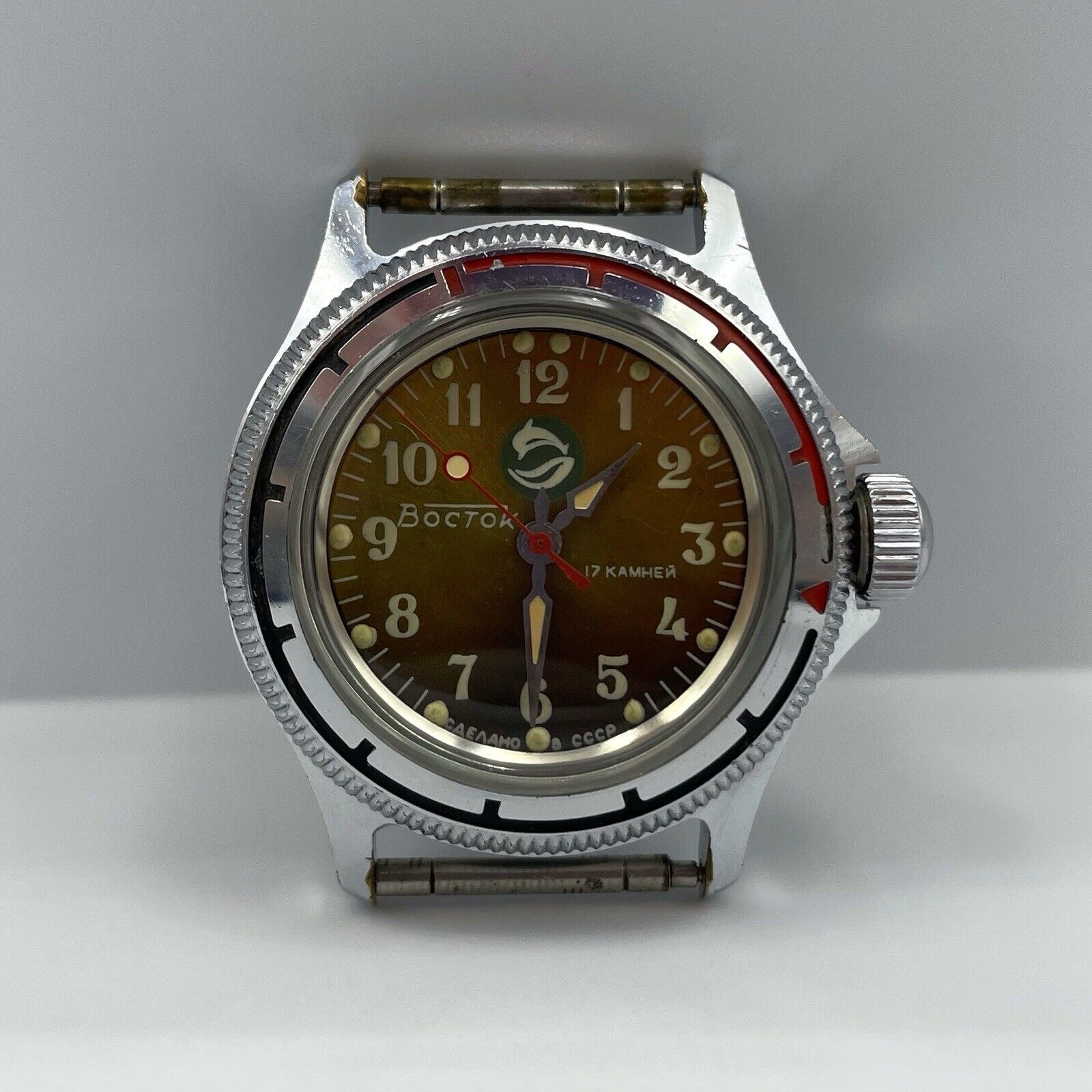 Rare Vintage Soviet Watch Vostok Amphibian 17 jewels Mechanical Men\'s 80s USSR
