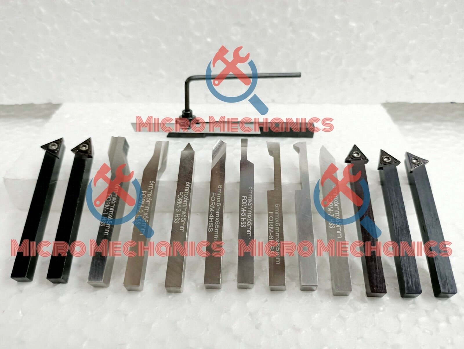 6MM HSS Lathe Form Tools 8 + Mini Lathe Parting Indexable Carbide Insert Tools