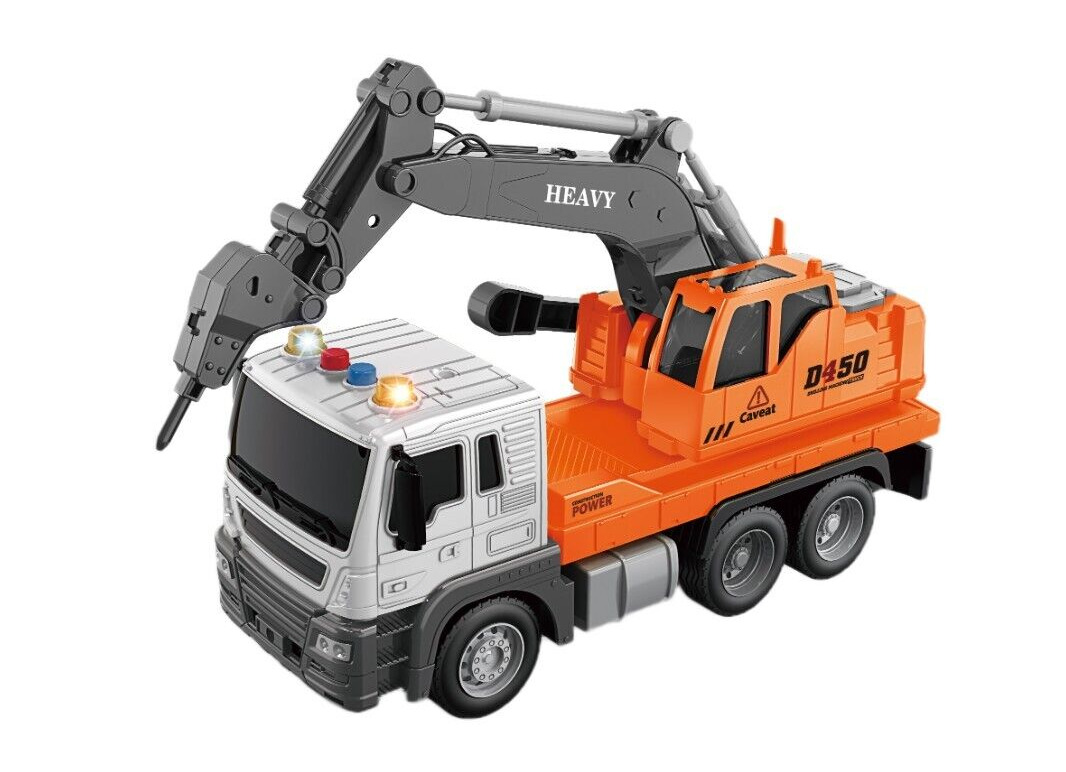 Inertia drilling toy car  Kids  Light & Sound Toys Gift Retail Box orange