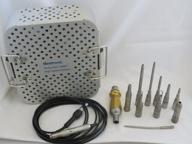 Medtronic EM800 Midas Rex MR8 Drill with 11 Attachments Set #1