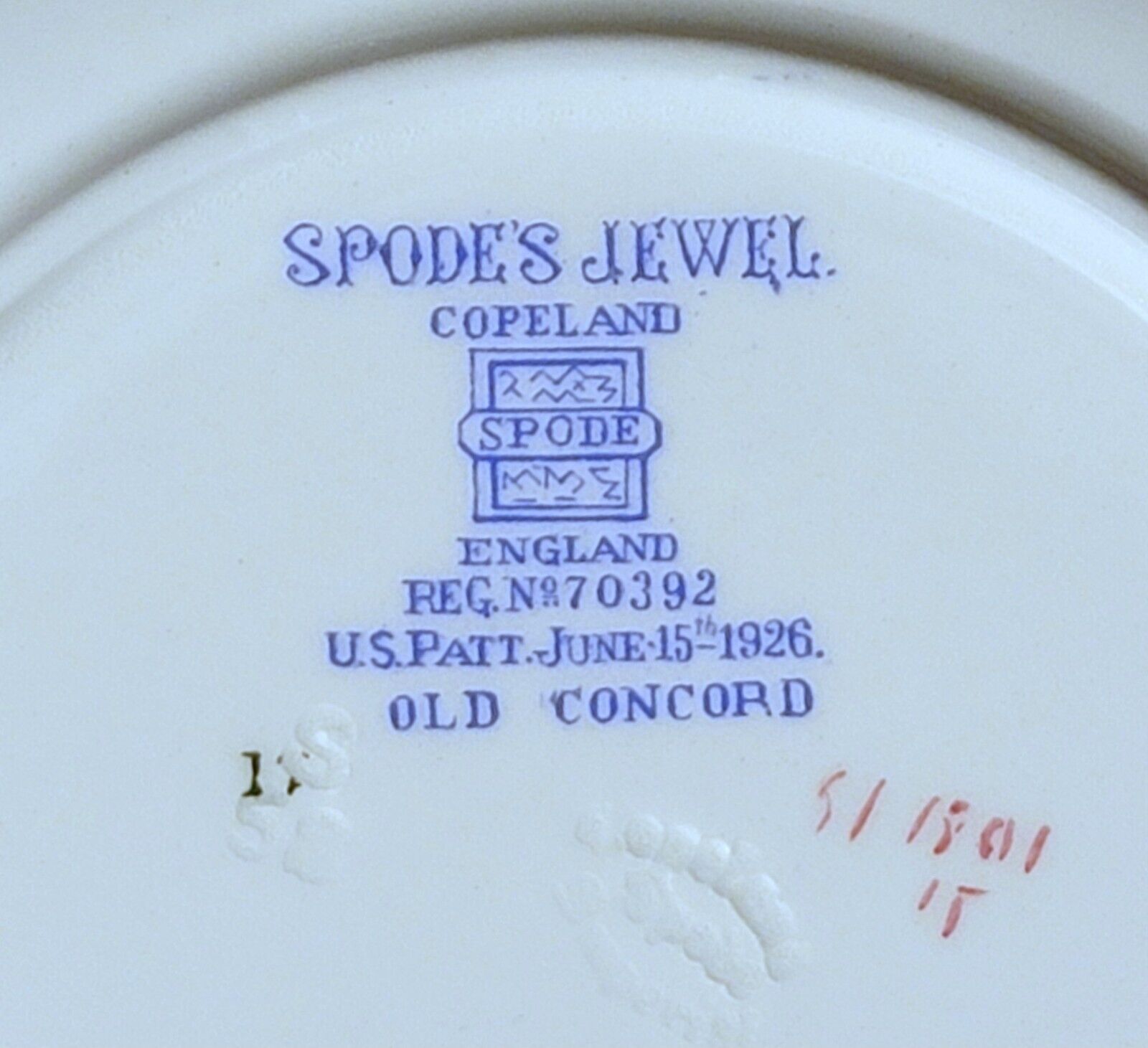 1926 Copeland Spode Jewel OLD CONCORD Cup and Saucer Set(s) Excellent Condition