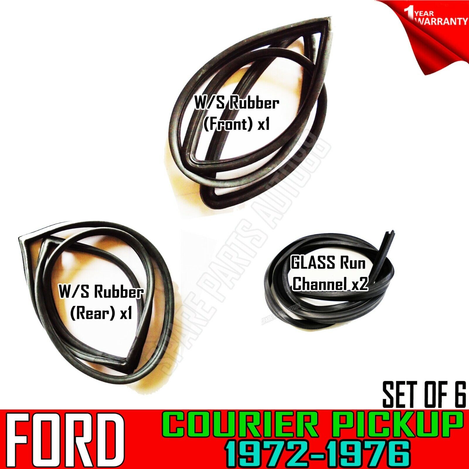 FOR FORD COURIER 1972-76 74 FIRST Gen. FRONT REAR DOOR WEATHERSTRIP&RUN CHANNEL