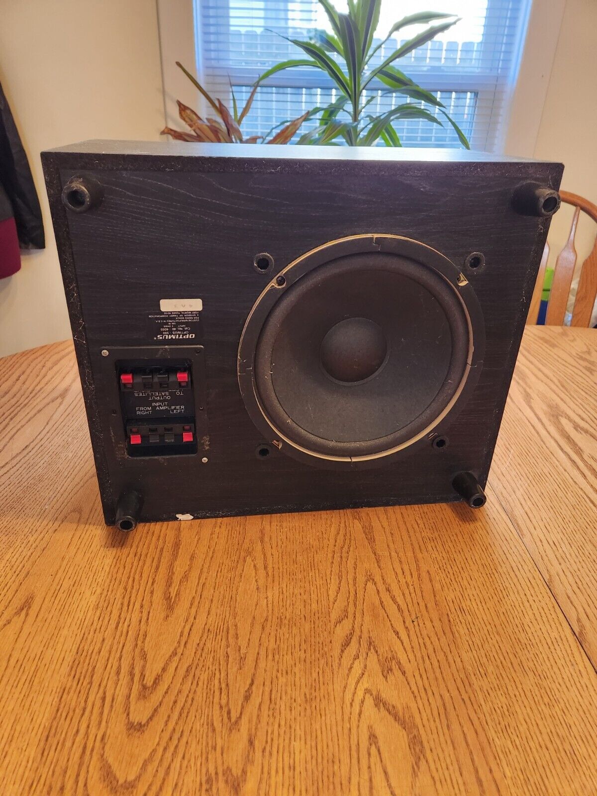 Vintage Optimus Model PRO SWS-500 Passive Subwoofer - TESTED - Made In USA