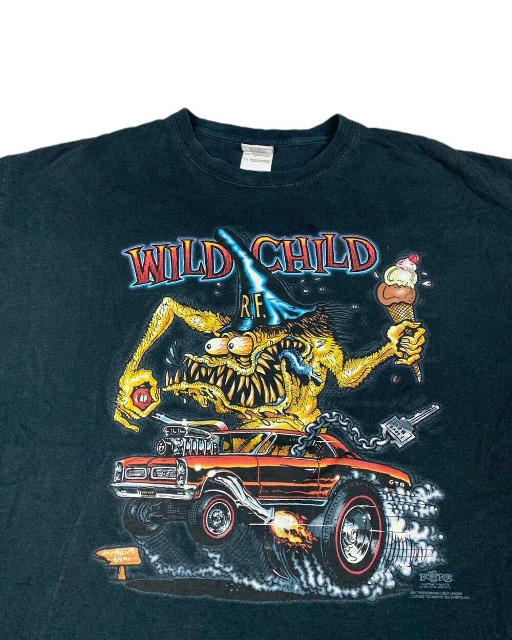 Vintage Vintage Ed Roth Rat Fink T-Shirt, Rat Fink Wild Child T-Shirt For Men