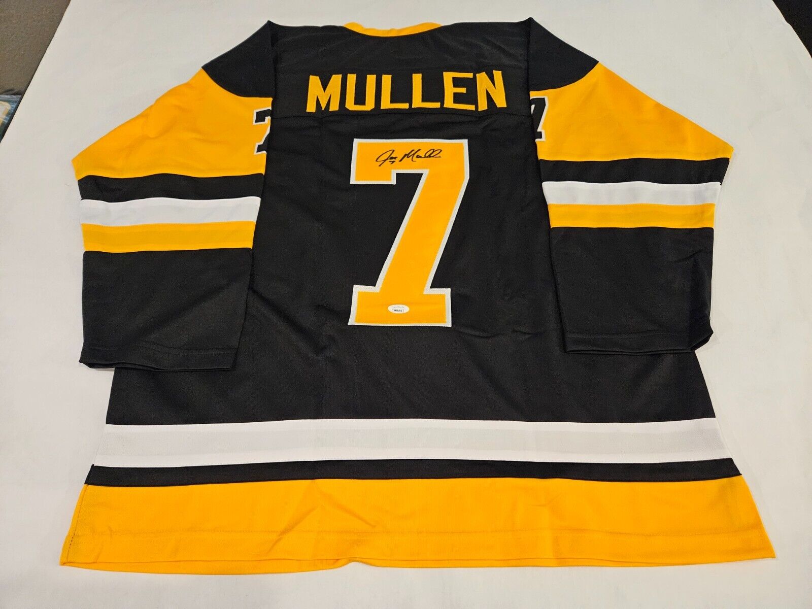 Joe Mullen Pittsburgh Penguins Autographed Auto Custom Hockey Jersey JSA COA