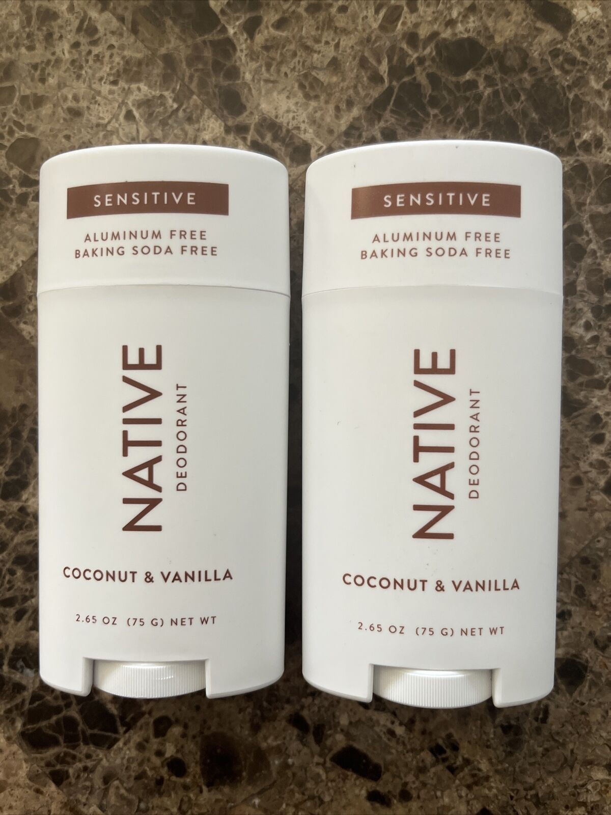 Native Deodorant ,,Coconut & Vanilla ~ Sensitive (2.65 Oz) Qty2