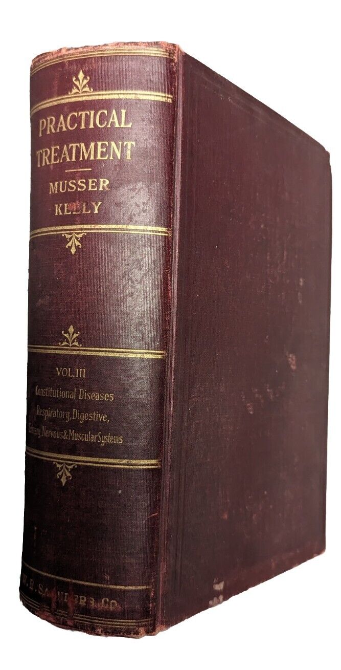 1912 Antique Medical book Practical Treatment Musser Vol.III Arthritis; Gout