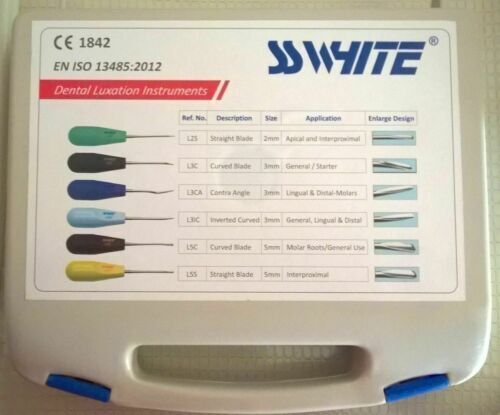 SS White Dental Luxation Instruments Set of 6-FREE SHIPPING