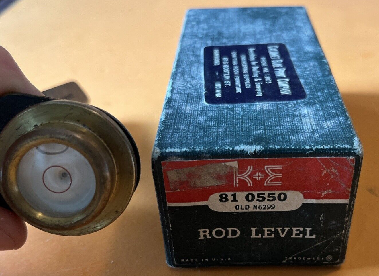 Vintage Keuffel & Esser (K & E) 81-0550 Rod Level in Orginal Box, Made in USA