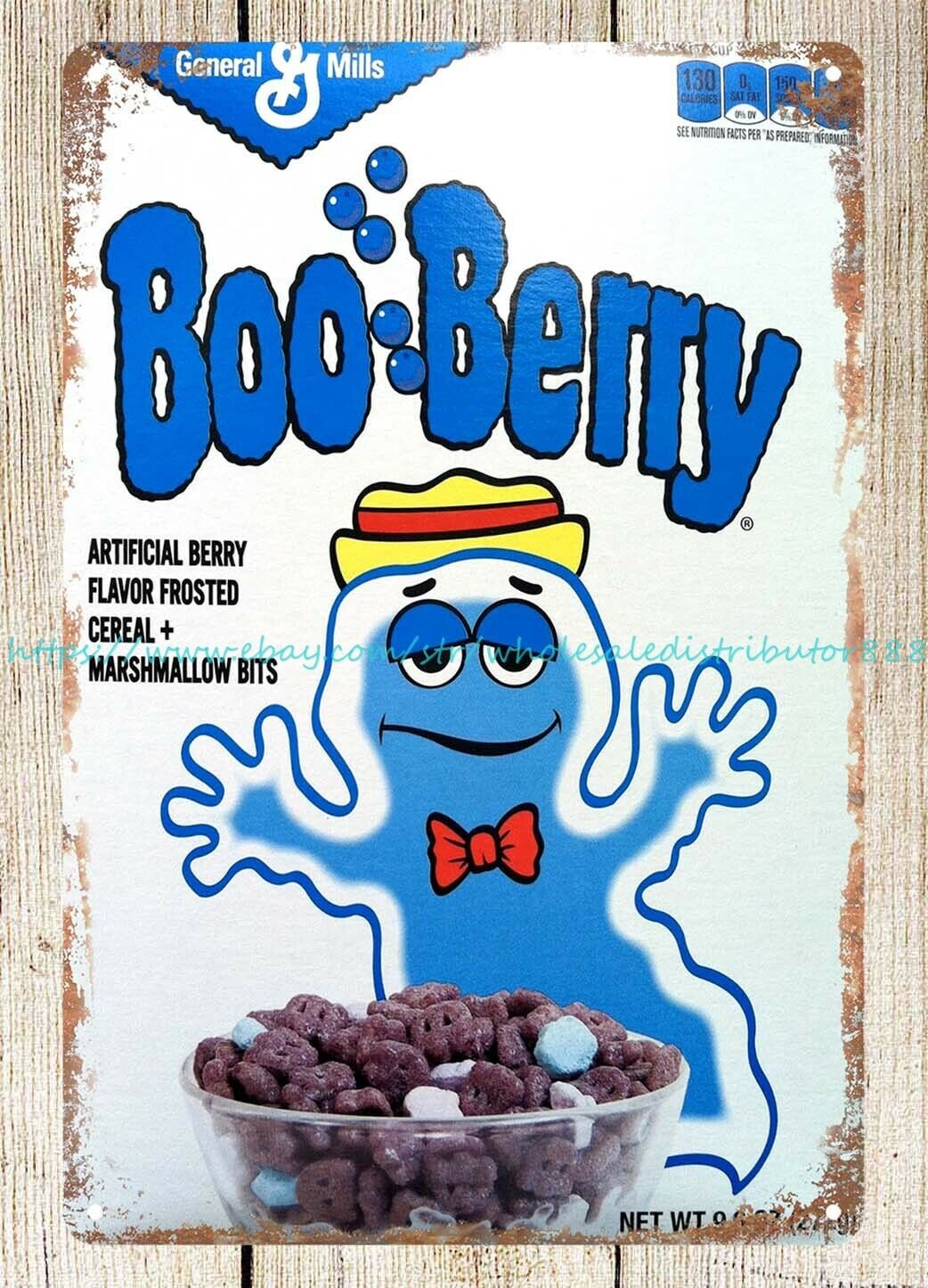 Monster Cereal boo berry metal tin sign home decor accents