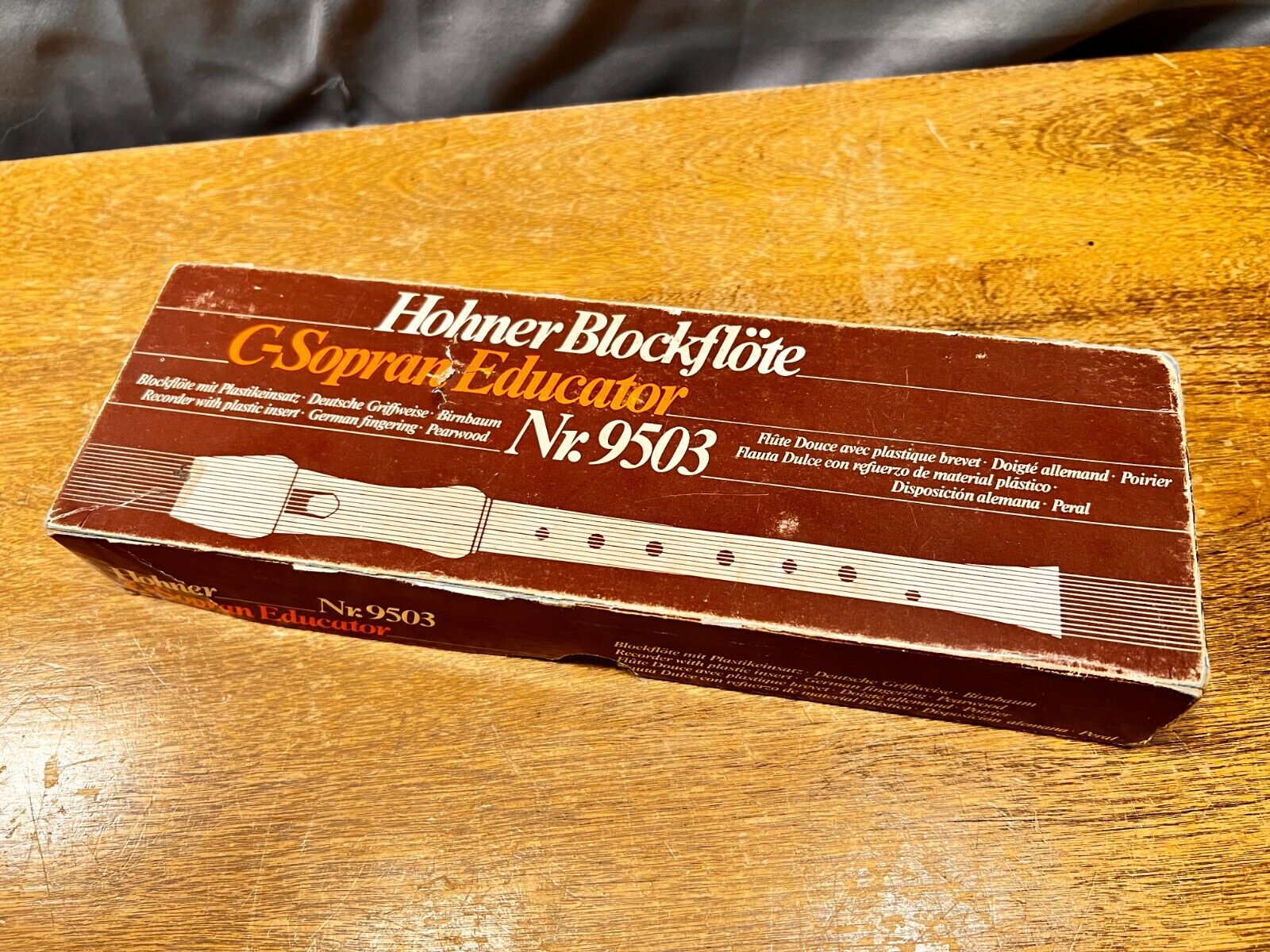 Vintage Hohner Blockflote Wood Recorder C-Soprano Educator No 9503 Original Box