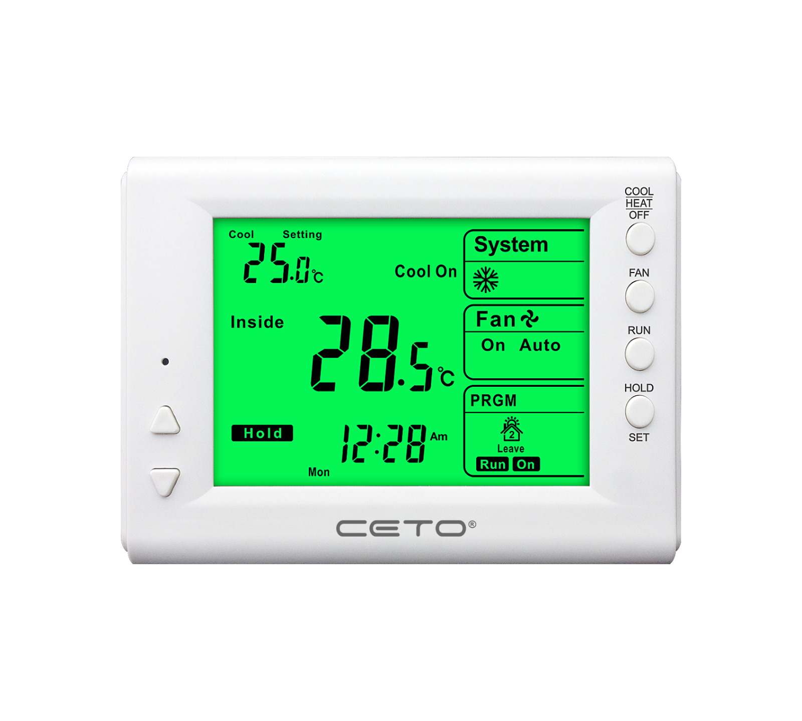 CX024-DP2 - Programmable Thermostat: 5+2 Day Schedule, Dual Power, Large Display